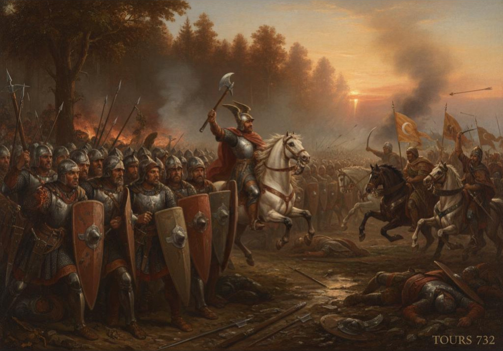 Relato novelado de la Batalla de Tours, Carlos Martel